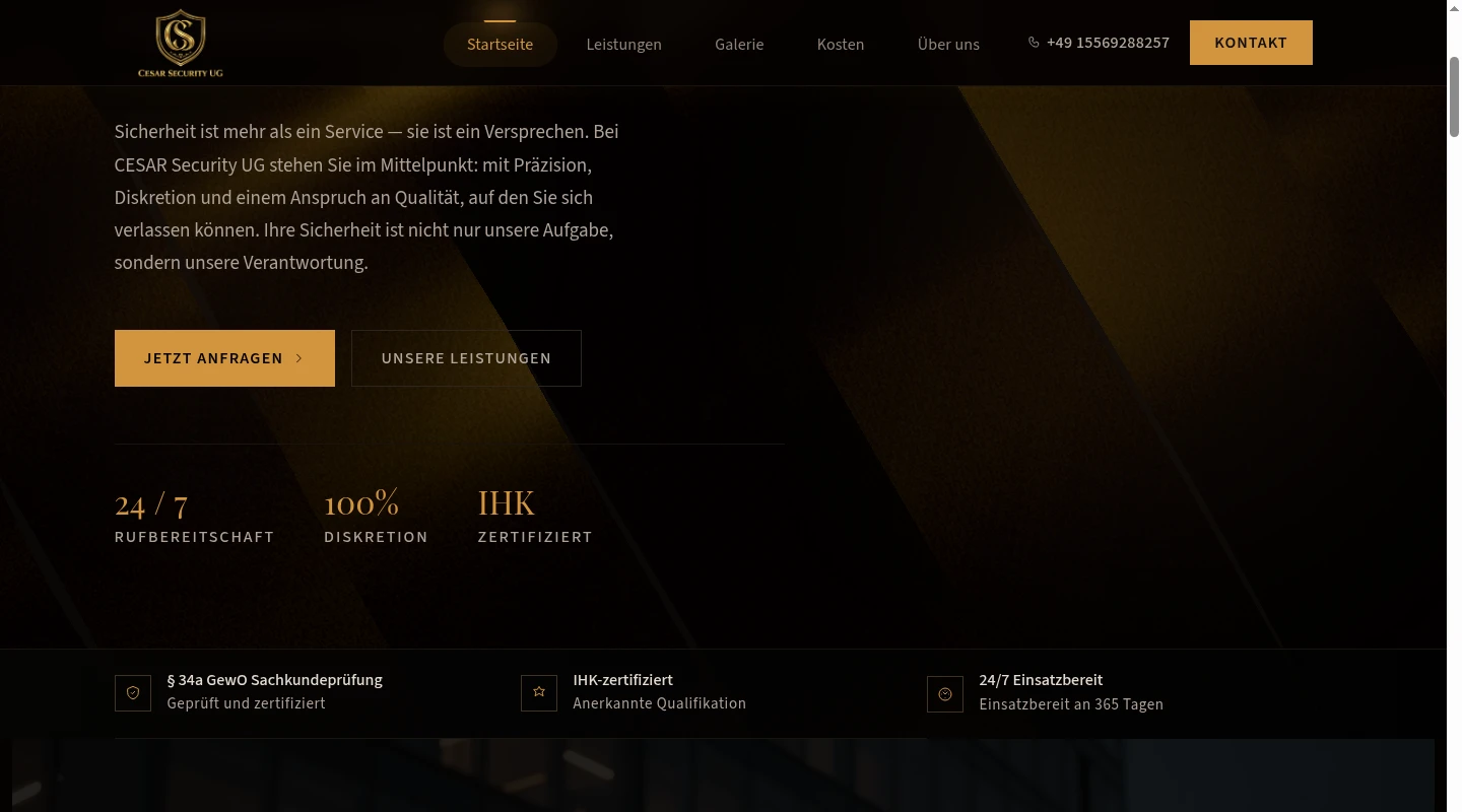 CESAR Security Website — Leistungen