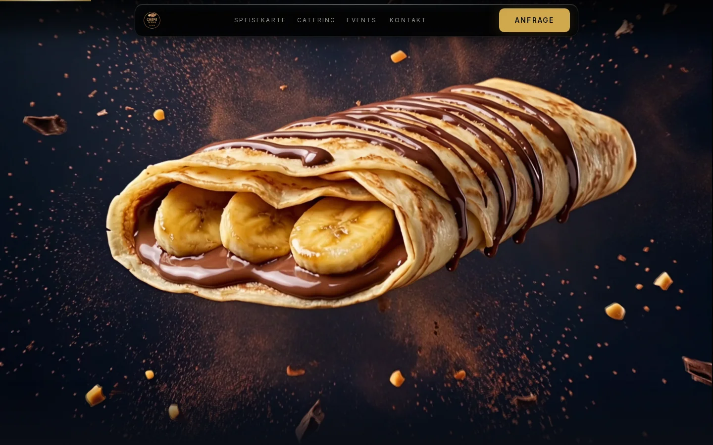 Crepe 'n' Roll Website — Weitere Sektion