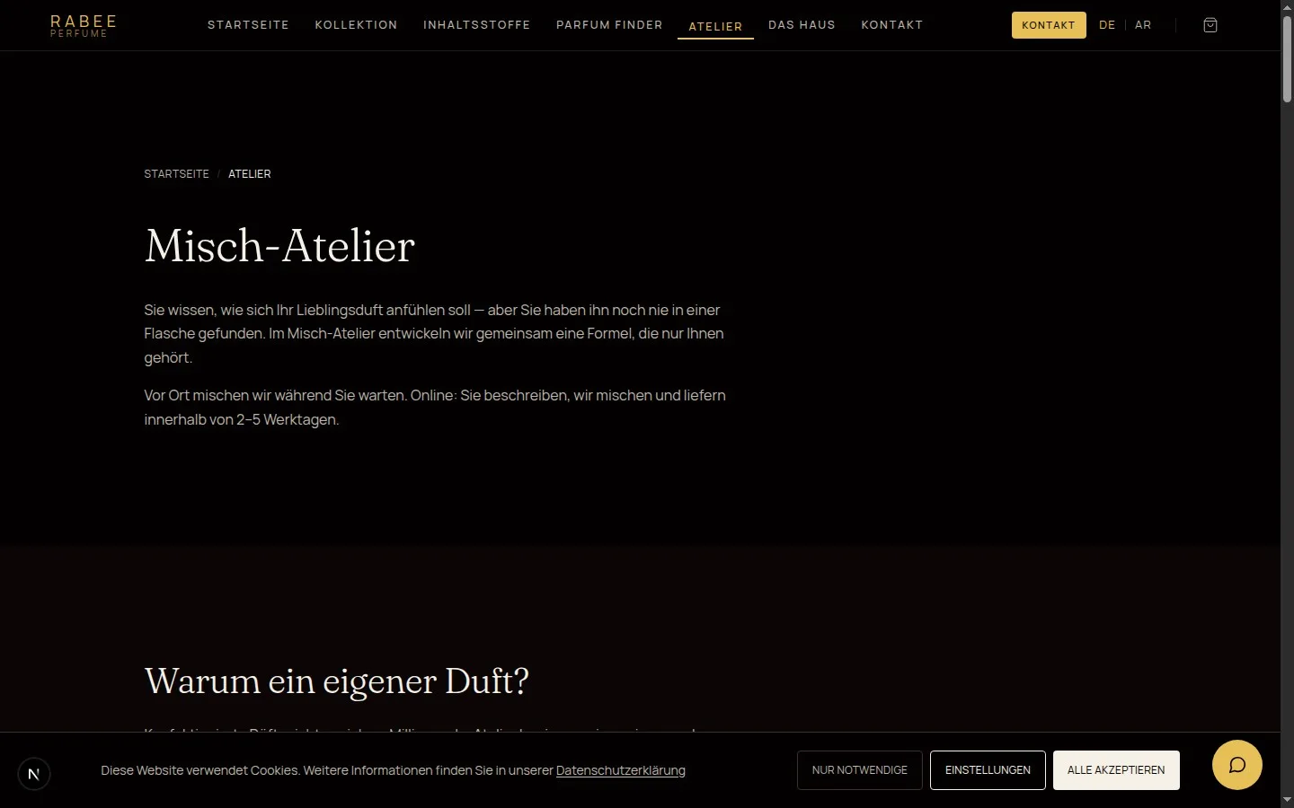 Rabee Perfume Website — Misch-Atelier